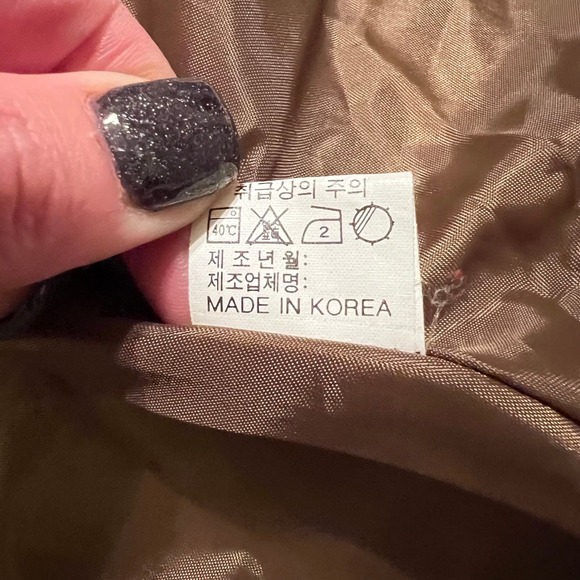 Vintage Korean Striped Blazer Brown Black Green Button Up‎ Lapel Collar Jacket - Picture 10 of 11